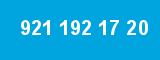 921 192 17 20 921 192 17 20